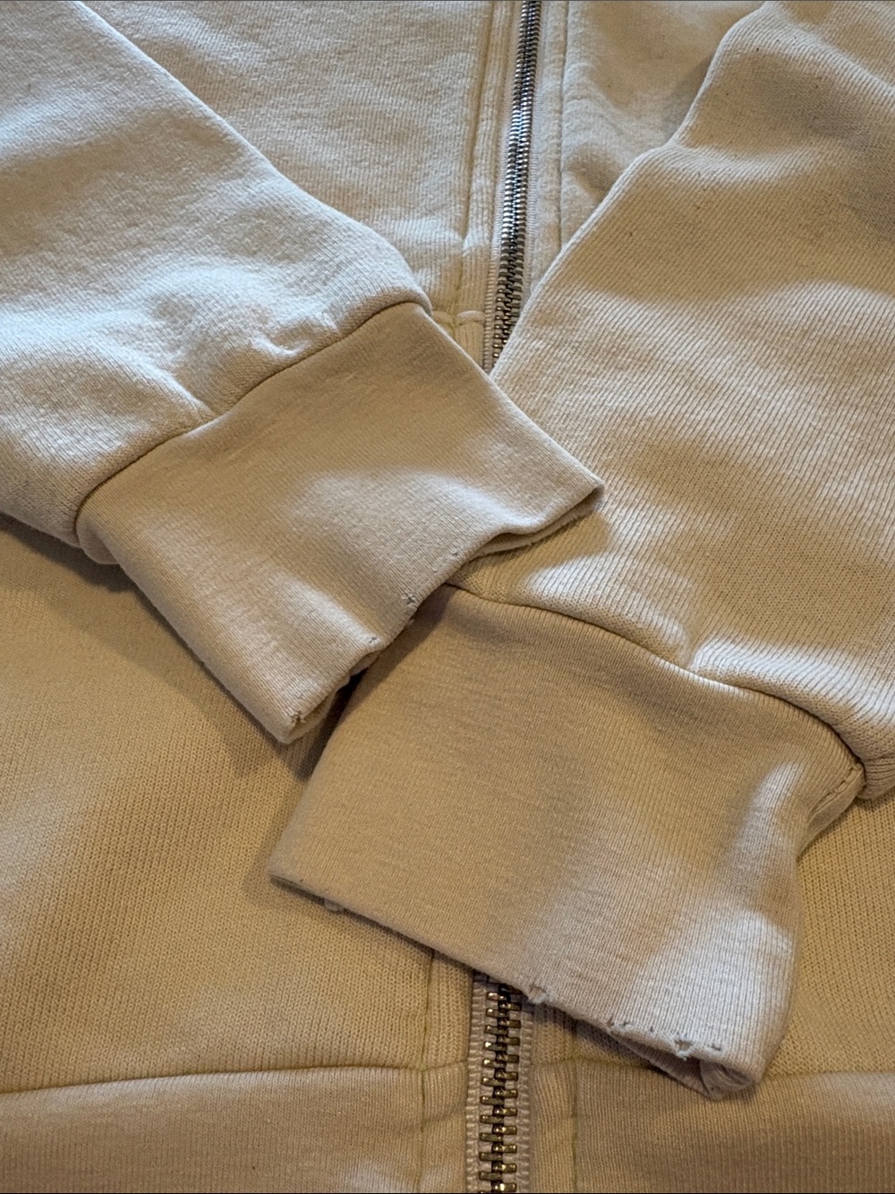 Aviator Nation Full Zip Bolt Hoodie ~ Medium ~ Cream - Picture 14 of 16